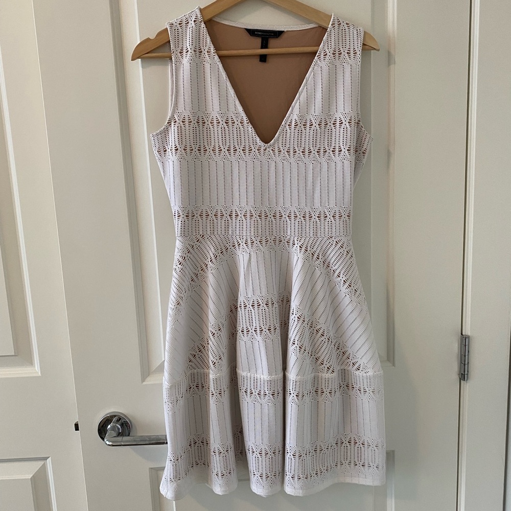 BCBGMaxAzria lined white dress
